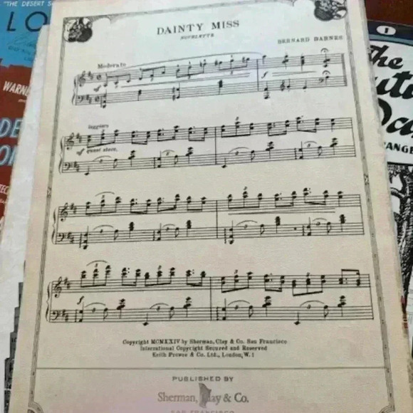 1926 VTG Doll Dance Sheet Music By Nacio Herb Brown Cover Pam Griffith Operatic - Picture 2 of 2